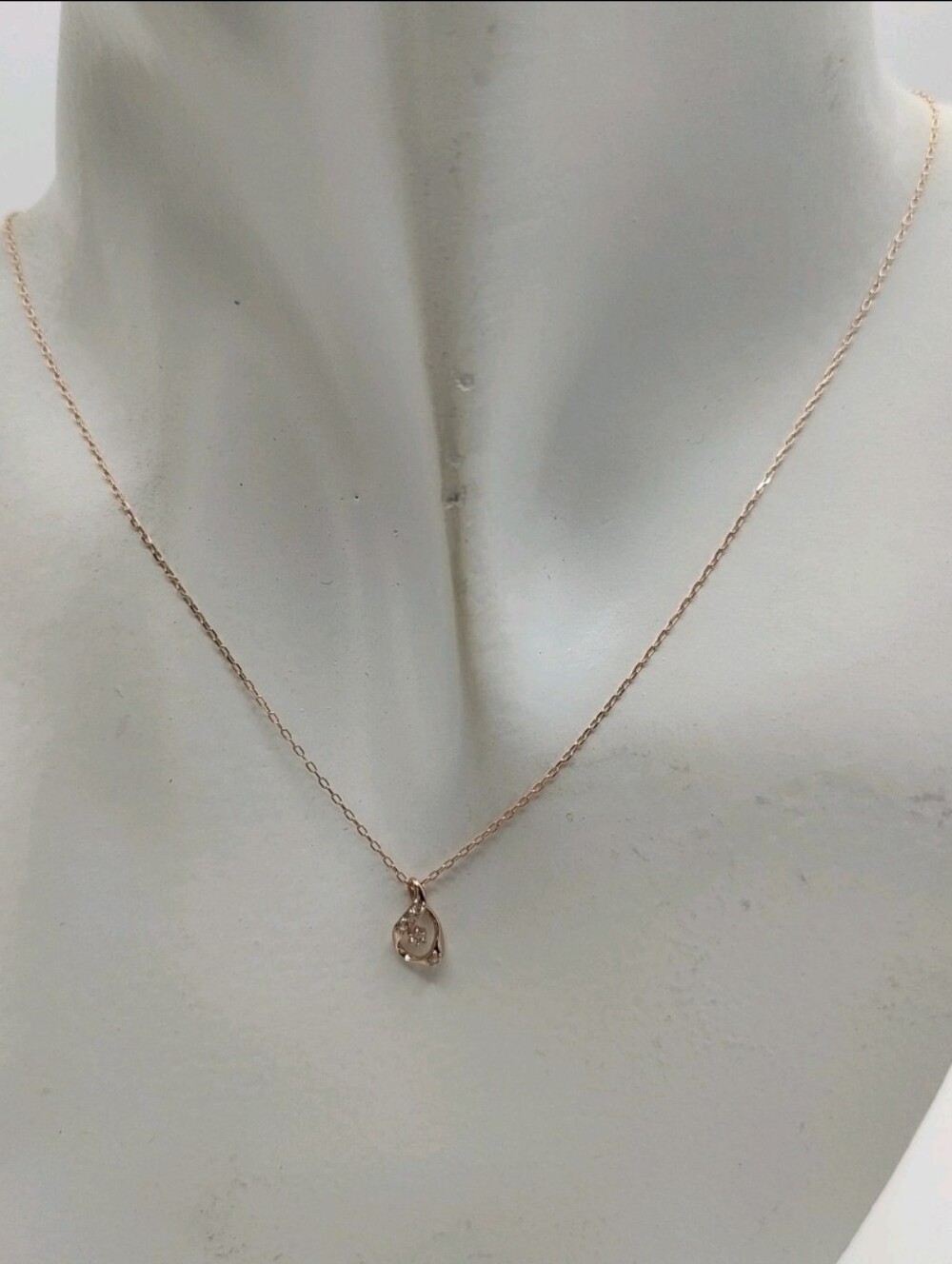 Jewelry Necklace Natural Diamond 0.03ct 18k Gold